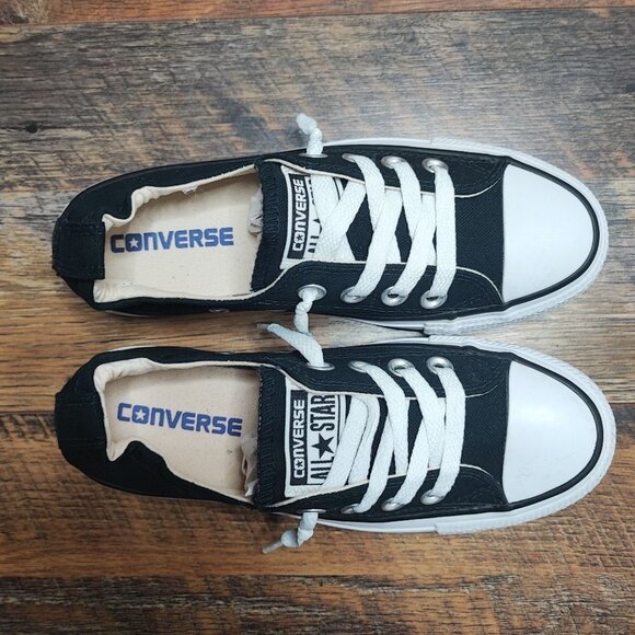 Converse Women's Chuck Taylor Shoreline Sneaker Black White Shoes Size 5 - Picture 4 of 8